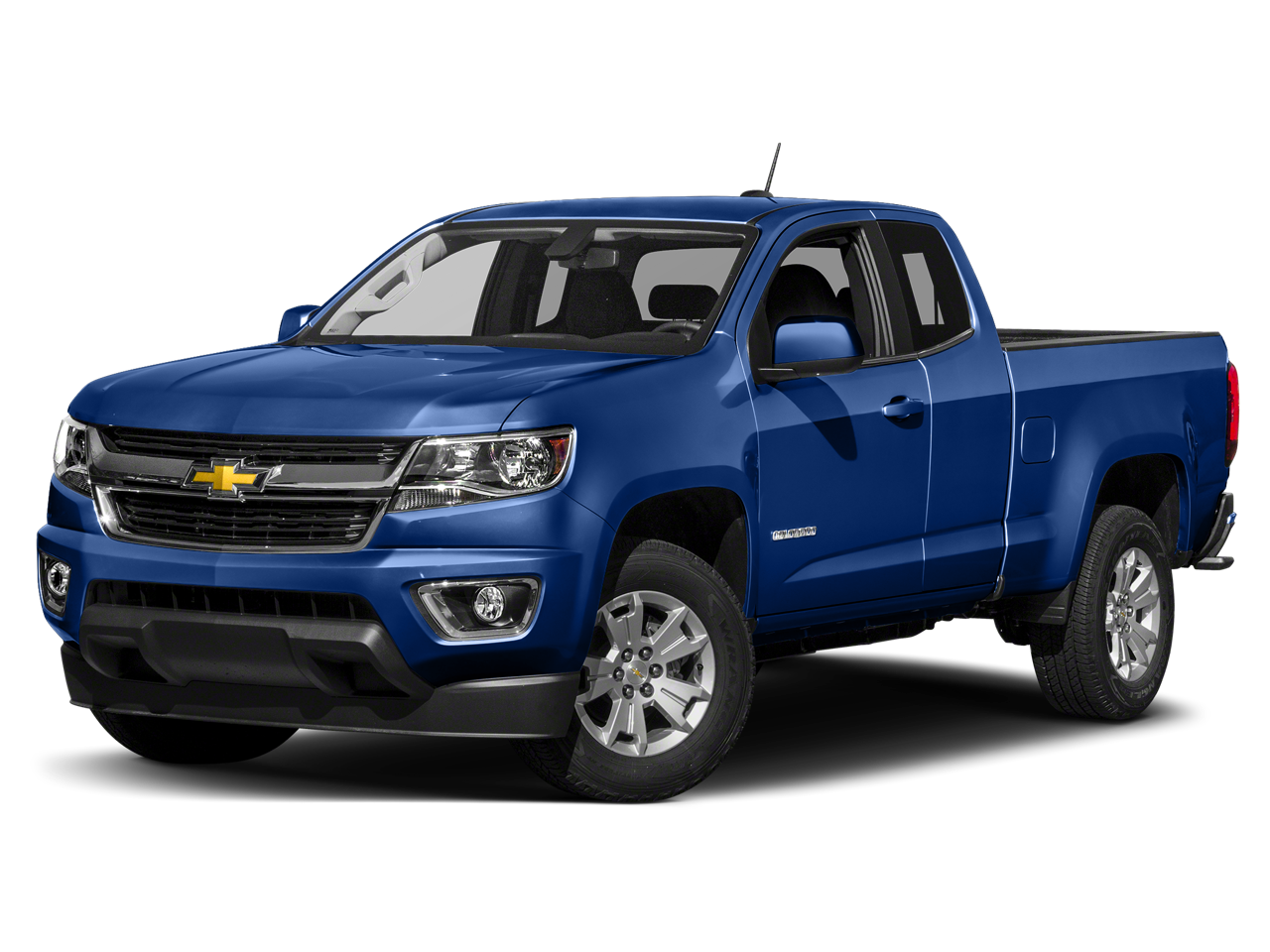 2015 Chevrolet Colorado LT in Laser Blue — front three-quarter view