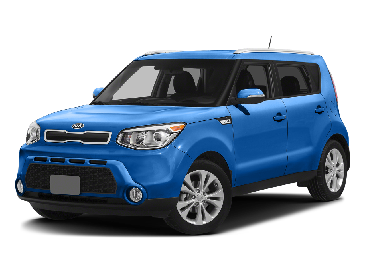2016 Kia Soul Plus in Caribbean Blue — front three-quarter view