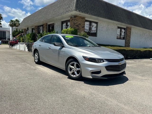 2018 Chevrolet Malibu LS 1LS in Silver Ice Metallic — front three-quarter view
