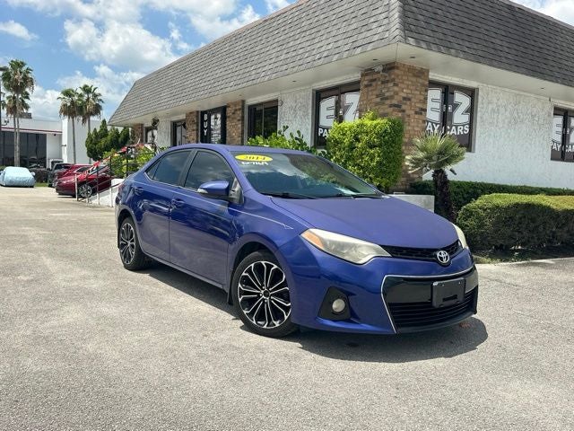 2014 Toyota Corolla S Plus in Blue — front three-quarter view