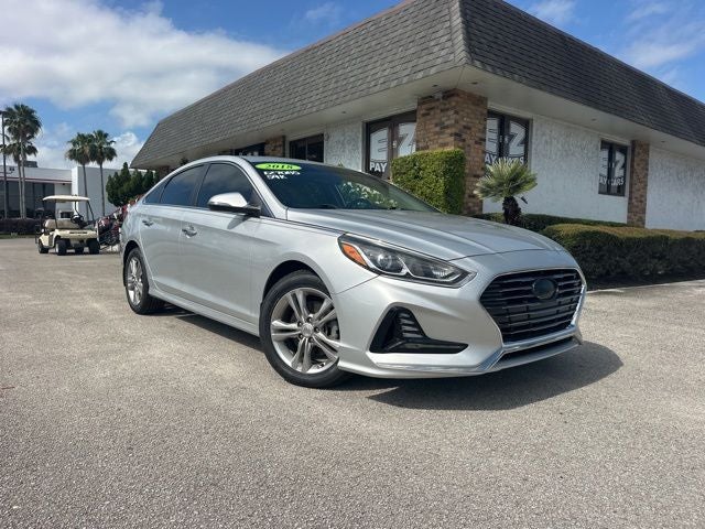 2018 Hyundai Sonata SEL in Symphony Silver — front three-quarter view