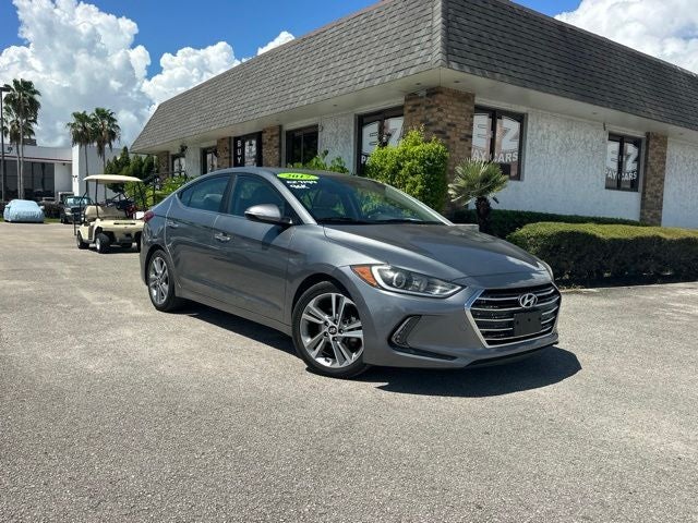 2017 Hyundai Elantra Limited in Galactic Gray — front three-quarter view